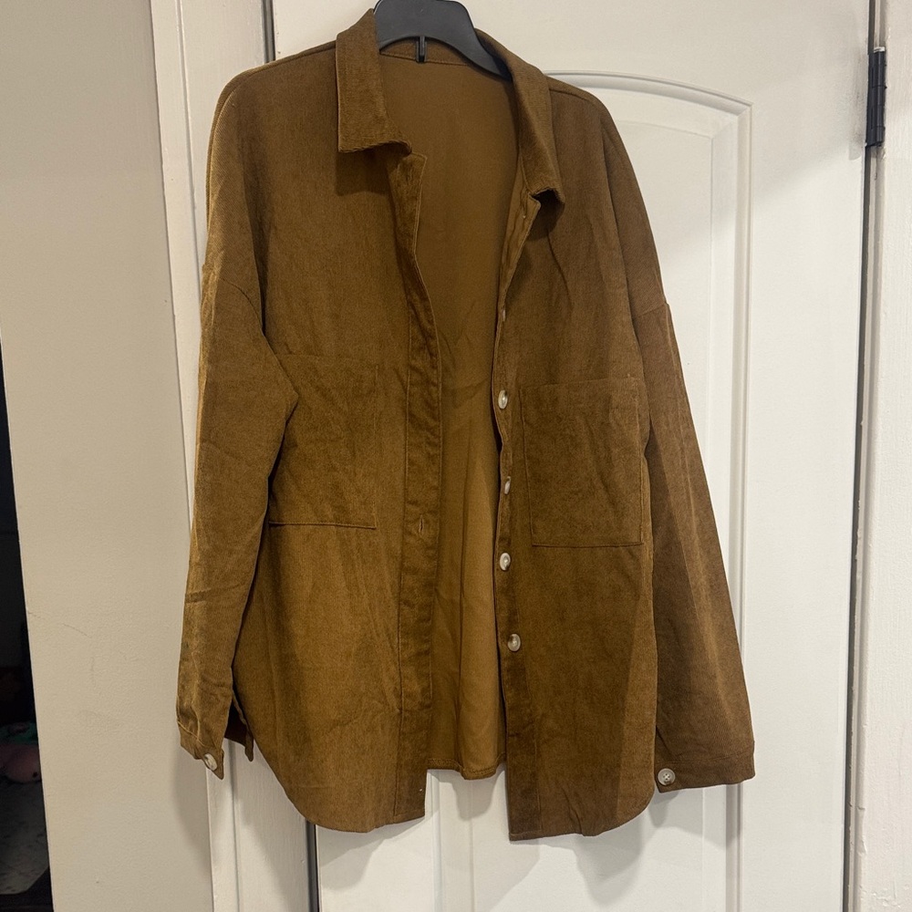 SHEIN Tan Utility Jacket for Women